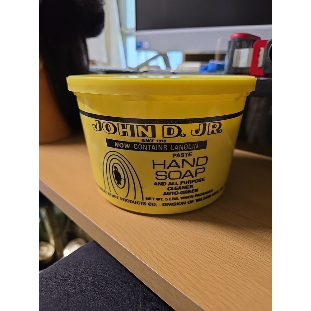 John D Jr Hand Soap 5lb Plastic Tub 8603 Grease Grime Paint Ink Tar Remover Etc.